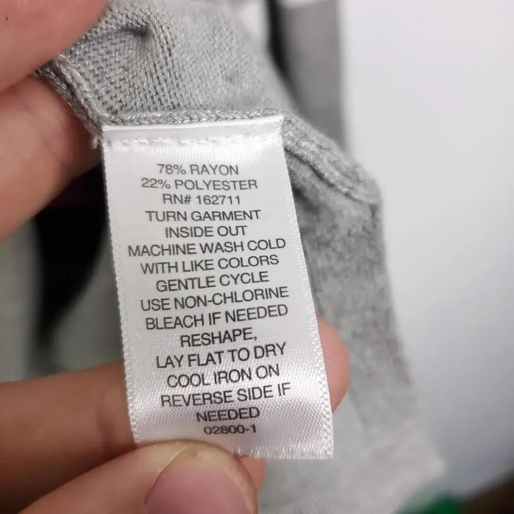 Liz Claiborne Sweater Womens 1X Long Sleeve Split Hem Pullover Striped Office - Picture 6 of 7